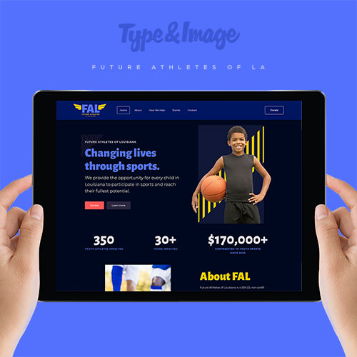 Future Athletes website design